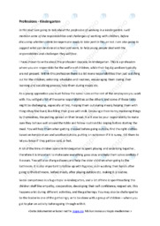 Professions kindergarten | Analysis