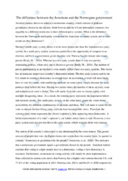 The difference of American and the Norwegian government