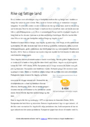 Rike og fattige land | Oppgave