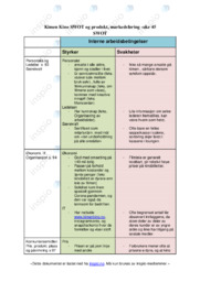 Kimen Kino SWOT | Oppgave