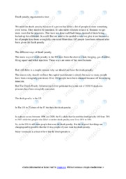 Death penalty argumentative text | Oppgave