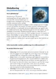 Globalisering | Oppgave