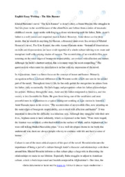 The Kite Runner | Essay