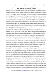 Styrtet Engel | Analyse | Norsk