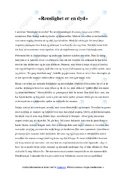 Renslighet er en dyd | Analyse