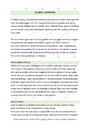 Global warming & Globalization | Analyse i Engelsk