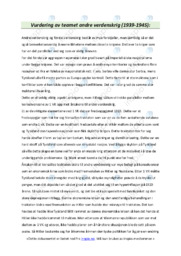 Vurdering av teamet andre verdenskrig (1939-1945)