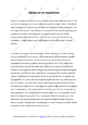 Om Fremstilling av døden under tre ulike tidsepoker