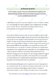 De Beauvoir og Sartre | Eksistensfilosofer | Oppgave i filosofi