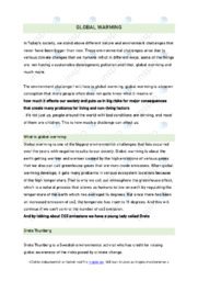 Global warming | Oppgave i engelsk | Greta Thunberg