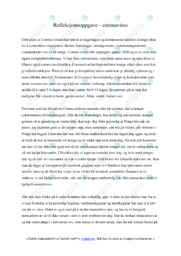 Coronavirus | Refleksjonsoppgave i helse