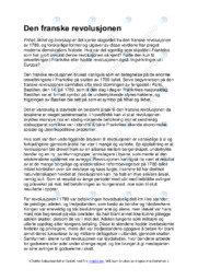 Den franske revolusjonen | Oppgave i historie