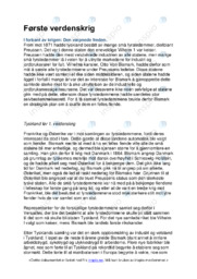 Første verdenskrig | Den væpnede freden | Oppgave i historie