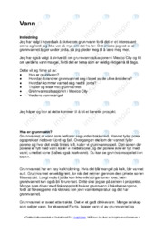 Vann | grunnvann | Prosjektoppgave i naturfag