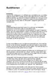 Buddhismen | Buddhas oppvekst | Oppgave i religion