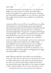 Social media | Teens, apps & pros and cons | Oppgave i engelsk