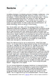 Sexisme | Kåseri om likestilling