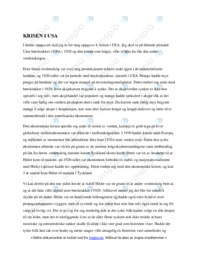 Krisen I USA | Børskrakket | Oppgave i samfunnsfag