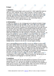 Tyskland krigen | D-Dagen | Oppgave i historie