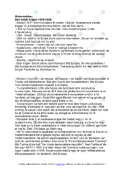 Den Kalde Krigen 1945-1989 | Notater i historie og geografi