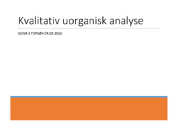Kvalitativ analyse metall, blå | Rapportskjema i kjemi