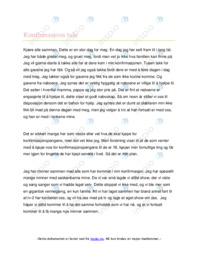 Konfirmasjons tale