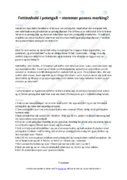 Fettinnhold i potetgull | Forsøk | Oppgave | Naturfag