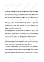 School uniforms does not belong in Norway | Essay i engelsk