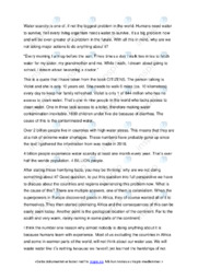 Regulation water scarcity | Essay | Oppgave | Engelsk