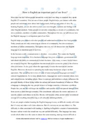 Important part of our lives | Essay | Oppgave | Engelsk