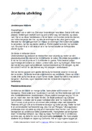 Jordens utvikling | Platetektonikkteorien | Geografi | Notat