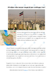 Mangel på vann | Iran | Oppgave | Geografi