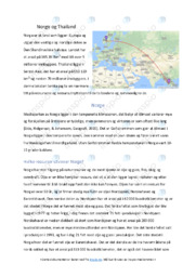 Norge og Thailand | Prosjektoppgave | Geografi