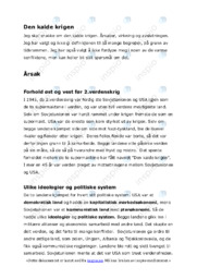 Den kalde krigen | Prøveeksamen | Historie