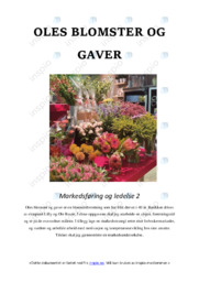 Oles blomster og gaver | Oppgave | Markedsføring og ledelse