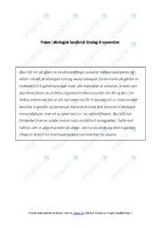 Økologisk landbruk | Oppgave | Prøve | Landbruk