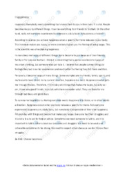 Happiness | Essay | Oppgave | Engelsk