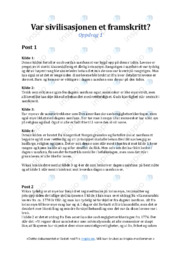 Var sivilisasjonen et framskritt | Oppgave | Historie