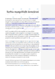 Mangelfullt demokrati | Serbia | Oppgave | Samfunnsfag