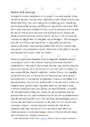 Retten til å ytra seg | Menneskerettigheter | Essay | Norsk