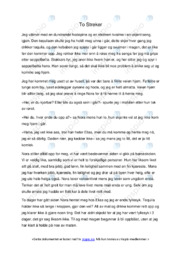 To Streker | Novelle | Oppgave | Norsk