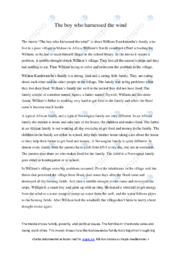 The boy who harnessed the wind | Filmanalyse i engelsk