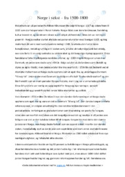 Norge i vekst fra 1500-1800 | Oppgave i historie