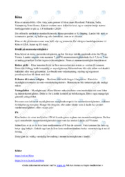 Kina | Menneskerettigheter | Oppgaver | Samfunnsfag