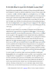 Ferie til utlandet | Er det etisk riktig | Essay i norsk