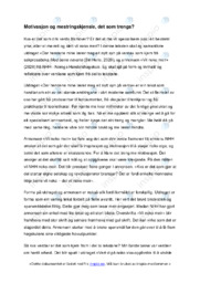 Motivasjon & mestringskjensle, det som trengs | Oppgave i norsk