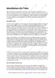 Identiteten din Taler | Språk | Oppgave i norsk