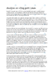 Ung gutt i snø | Analyse av novelle i norsk | Bjarte Breiteig