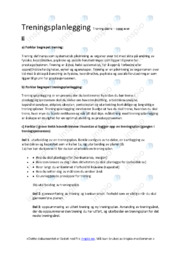 Treningsplanlegging | Idrettsfag | Treningslære