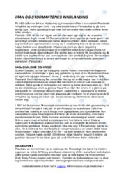 Iran og stormaktenes innblanding | Oppgave | Historie